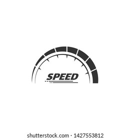 Speed icon vector illustration template. High speed meter icon vector illustration.