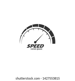 Speed icon vector illustration template. High speed meter icon vector illustration.