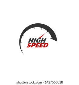 Speed icon vector illustration template. High speed meter icon vector illustration.