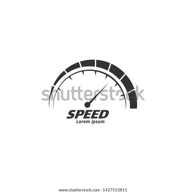 Speed icon vector illustration template.\
High speed meter icon vector\
illustration.