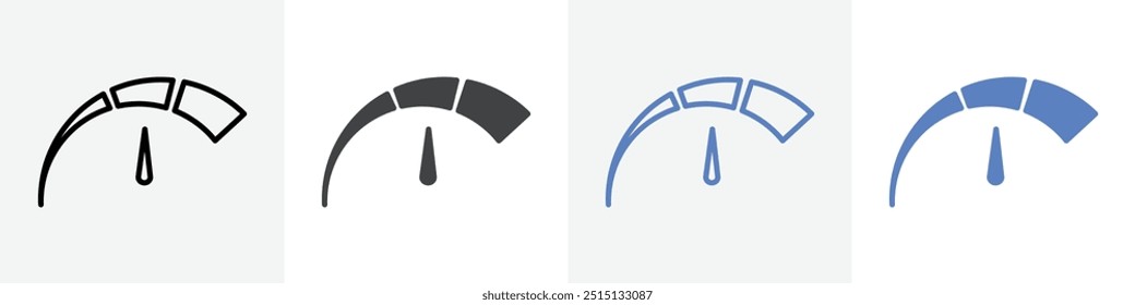 ícone de velocidade vetor definir uso para interface do usuário ou aplicativo da web