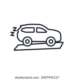 Geschwindigkeitssymbol. vector.Editable stroke.linear style sign for use web design,logo.Symbol illustration.