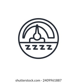 speed icon. vector.Editable stroke.linear style sign for use web design,logo.Symbol illustration.