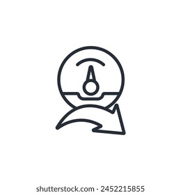 Speed icon. vector.Editable stroke.linear style sign for use web design,logo.Symbol illustration.