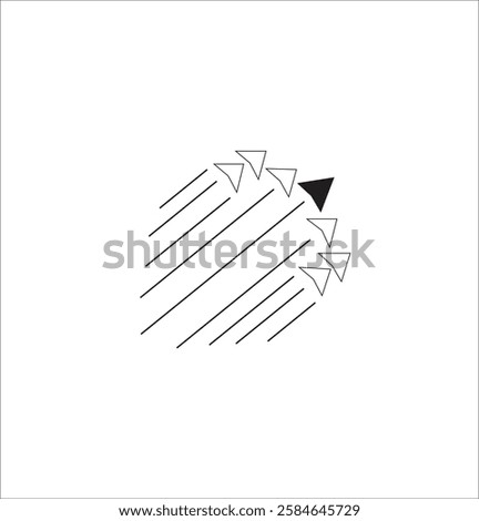 speed illustration icon in outline, flat, symbol style, suitable as an icon