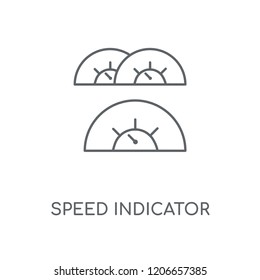 Speed Indicator linear icon. Speed Indicator concept stroke symbol design. Thin graphic elements vector illustration, outline pattern on a white background, eps 10.