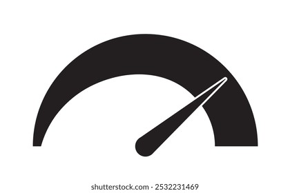 Sinal indicador de velocidade. Velocímetro e painel. Medidor de indicador de crédito. Elemento gráfico para site. Faça download e carregue. Ilustração de vetor linear isolada no plano de fundo branco