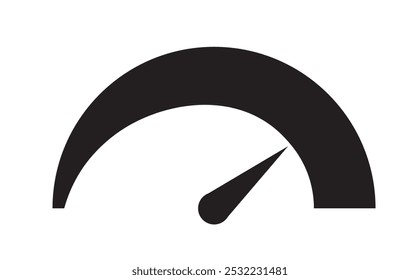 Speed indicator sign. Speedometer and dashboard. Measurement and control. Measuring and control of limit. Gauge indicator. Linear vector illustration isolated on white background