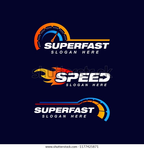 speed indicator vector logo design. speedometer\
icon design template