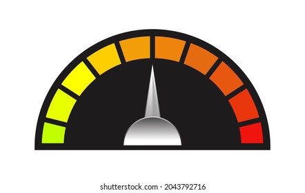 Speed indicator vector template, spicy scale level. Illustration 10 eps