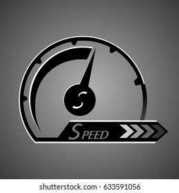 The speed of the Internet. Abstract symbol of speed, the design of the logo. Abstract the speedometer.