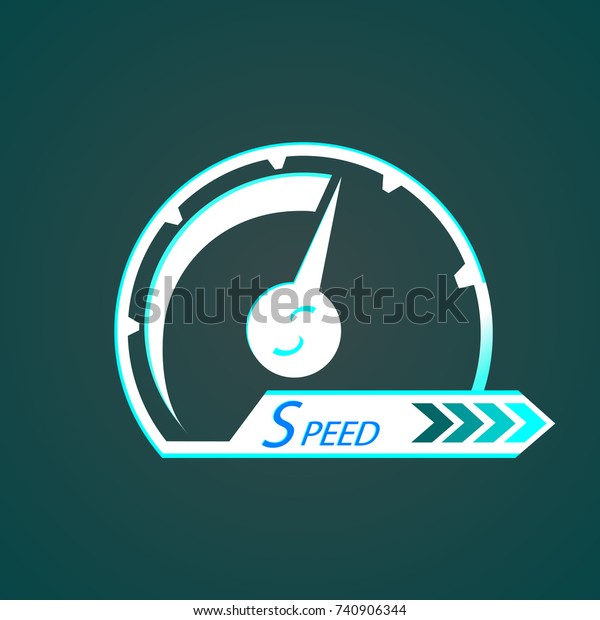 The speed of the Internet.\
Abstract symbol of speed logo design. Abstract the\
speedometer.