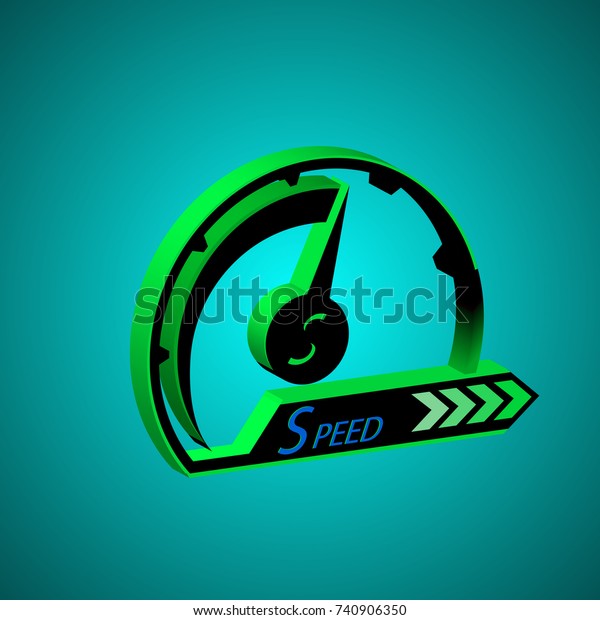 The speed of the Internet.\
Abstract symbol of speed logo design. Abstract the\
speedometer.