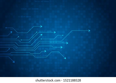 The speed of the internet system with lots of information, circuit board and communication concept for technology background. Technology abstract background. vector illustration