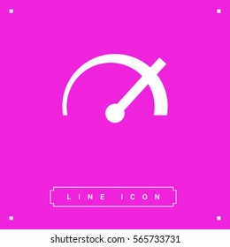 speed isolated minimal icon. power line vector icon for websites and mobile minimalistic flat design.