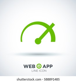 speed isolated minimal icon. power line vector icon for websites and mobile minimalistic flat design.