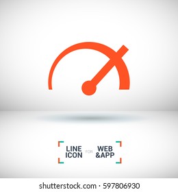 speed isolated minimal icon. power line vector icon for websites and mobile minimalistic flat design.