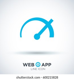 speed isolated minimal icon. power line vector icon for websites and mobile minimalistic flat design.