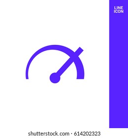 speed isolated minimal icon. power line vector icon for websites and mobile minimalistic flat design.