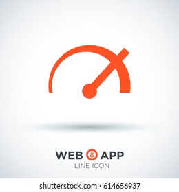 speed isolated minimal icon. power line vector icon for websites and mobile minimalistic flat design.