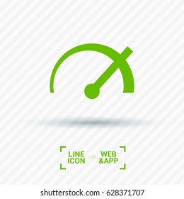 speed isolated minimal icon. power line vector icon for websites and mobile minimalistic flat design.