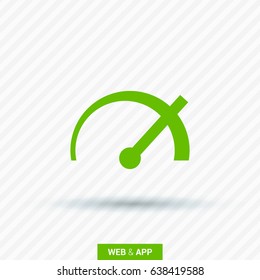 speed isolated minimal icon. power line vector icon for websites and mobile minimalistic flat design.