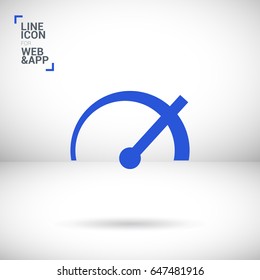 speed isolated minimal icon. power line vector icon for websites and mobile minimalistic flat design.