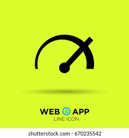speed isolated minimal icon. power line vector icon for websites and mobile minimalistic flat design.