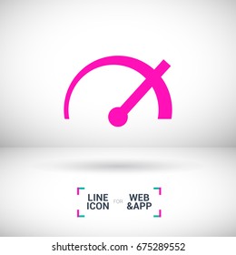 speed isolated minimal icon. power line vector icon for websites and mobile minimalistic flat design.