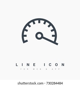 speed isolated minimal icon. power line vector icon for websites and mobile minimalistic flat design.