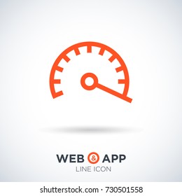 speed isolated minimal icon. power line vector icon for websites and mobile minimalistic flat design.
