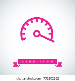 speed isolated minimal icon. power line vector icon for websites and mobile minimalistic flat design.