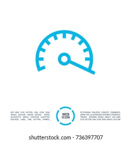 speed isolated minimal icon. power line vector icon for websites and mobile minimalistic flat design.