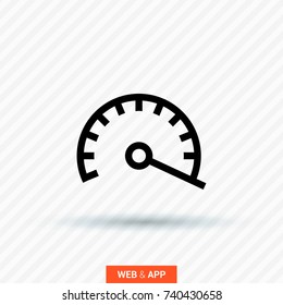 speed isolated minimal icon. power line vector icon for websites and mobile minimalistic flat design.