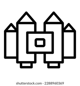 Speed jetpack icon outline vector. Work rocket. High success