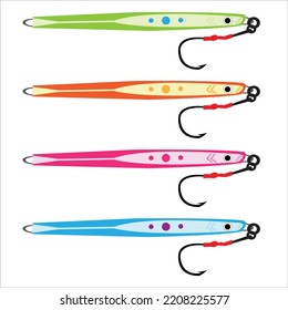speed jigging fishing lure vector
