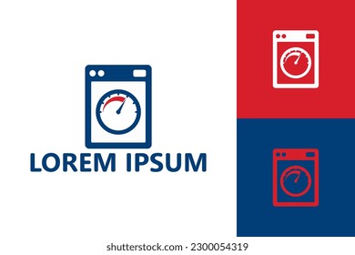 Speed laundry logo template design vector