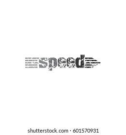 SPEED letter with arrow logo design