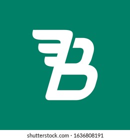 speed letter B logo vector