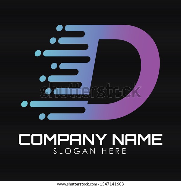 Speed Letter D Logo Design\
Template. Motion Speed Alphabet D. Speed/Fast Logo, Speed/Fast\
Alphabet, Speed/Fast Letter, Speed/Fast Text Vector Design\
Concept