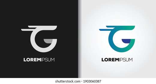 speed letter g logo set idea template vector