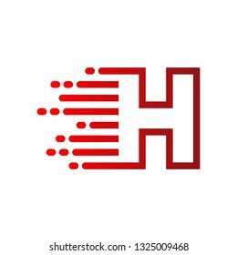Speed Letter H Logo Design Template