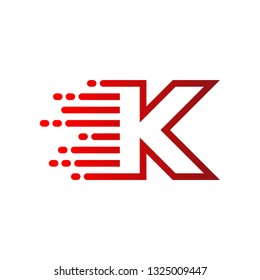 Speed Letter K Logo Design Template