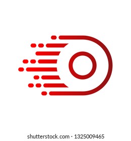 Speed Letter O Logo Design Template