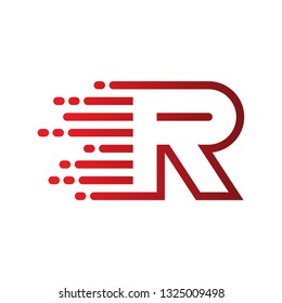 Speed Letter R Logo Design Template