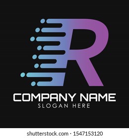 Speed Letter R Logo Design Template. Motion Speed Alphabet R. Speed/Fast Logo, Speed/Fast Alphabet, Speed/Fast Letter, Speed/Fast Text Vector Design Concept.