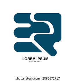 Speed letter R logotype with modern concept. design template vector