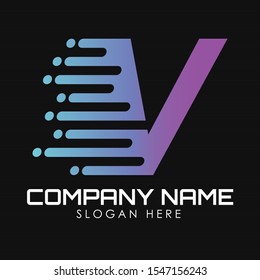 Speed Letter V Logo Design Template. Motion Speed Alphabet V. Speed/Fast Logo, Speed/Fast Alphabet, Speed/Fast Letter, Speed/Fast Text Vector Design Concept.