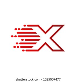 Speed Letter X Logo Design Template