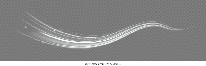 Speed of light concept background. Abstract background rotational border lines, png, effect, wave,neon,line. Neon stripes in the form of drill, turns and swirl. 